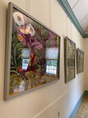 Reception for exhibit of Pamela Sztybel's oil pastels and watercolors