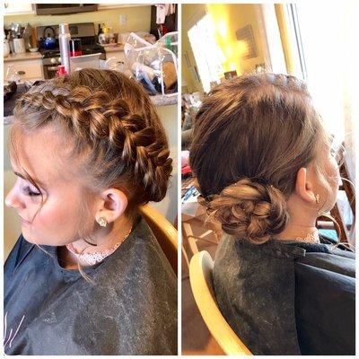 Braided updo by Yessenia