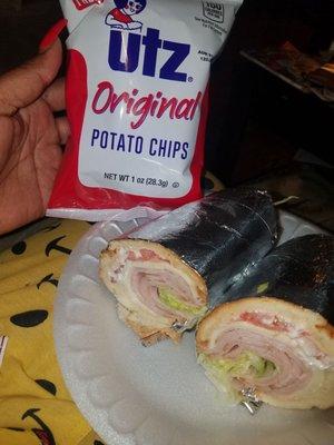 Chips with Turkey sub 8"