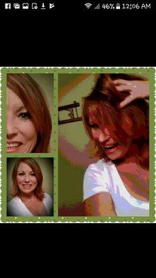 Crazy Irish girl! Yep that's me! When hairstylists get bored. :)