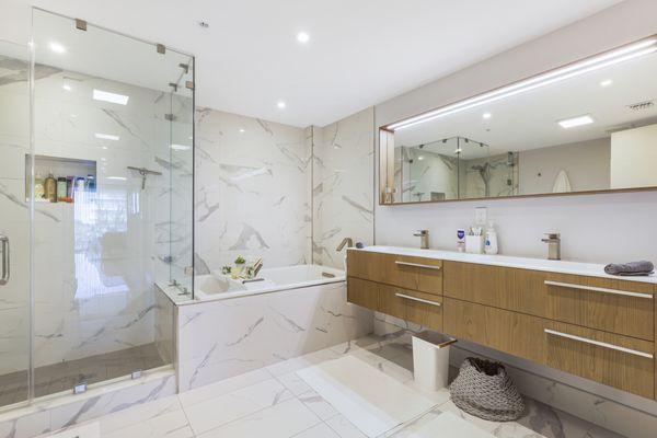 Owner's bathroom at a beautiful apartment in Bay Harbor