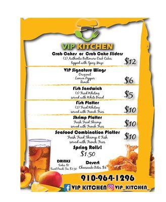 Our menu