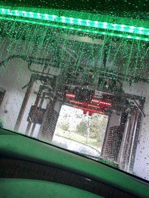 Inside car wash