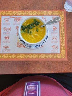 Eggdrop soup with lunch special.