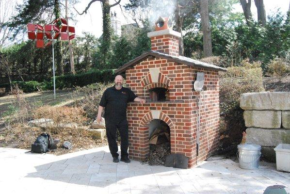 Gene Padgitt and crew built this custom outdoor oven