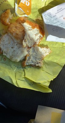 "Mcchicken biscuit" however the "chicken" is so dry it broke in half just like the biscuit with no chicken inside .