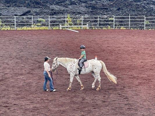 Kid's Horseback Riding Lesson, with trainer Kalani