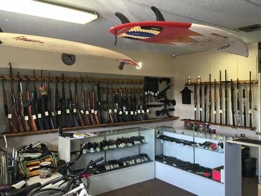 large selection of firearms