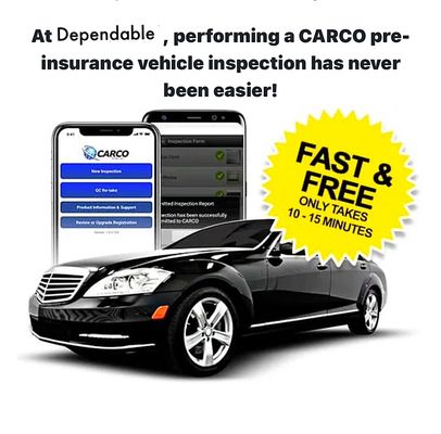 Fast & Free Carco Insurance Inspections performed with No appointment necessary