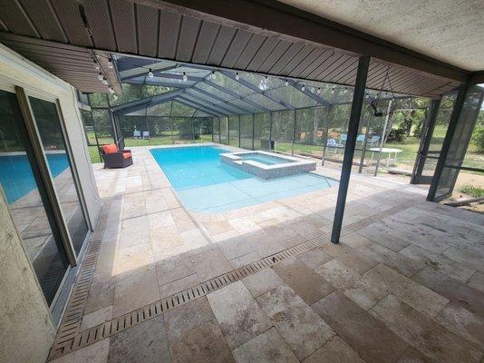 Pool and patio after remodel