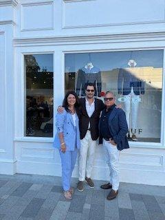 Gloria Malouf and Sam Malouf with Kiton Representative