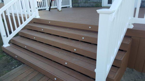 NO MAINTENANCE DECKING WITH LED LIGHTING