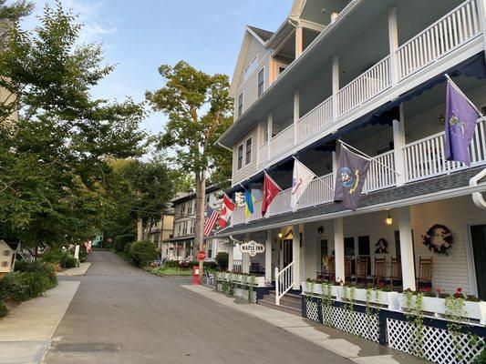 25 yards to the Amphitheater- balconies over look it diagonally