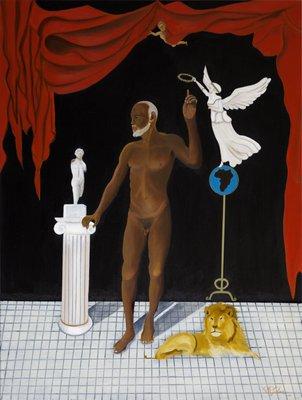 "Hellenism & Africa-The Cultural Exchange" Oil on canvas 36" X 48" STUDIO 149 B'Klyn, NY www.leonkalas.com