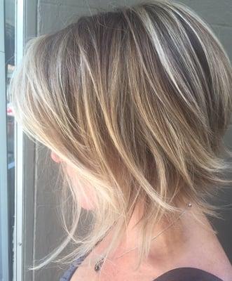 Balayage and cut by Estelle... She's an artist.  I can't recommend her highly enough.