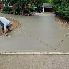 Concrete driveway