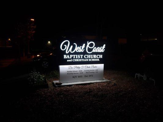 West Coast Baptist Church as been light to the community for 45 years!