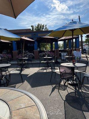 The patio with plenty of shade