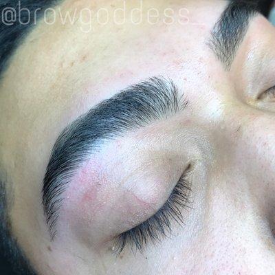 Brow waxing for men