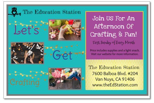 Join us for our Crafty Crafters group. www.theEdStation.com