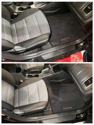 Passenger side before and after