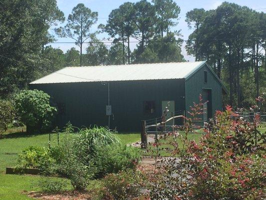 Barn after Dugans spray wash. Before their work it looked like roof was severely rusted.