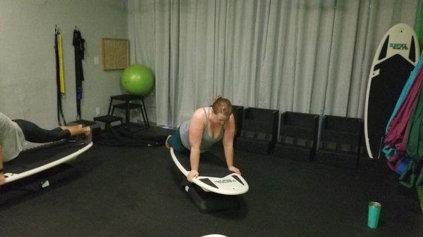 Surfset class great small class focusing on core strength and balance