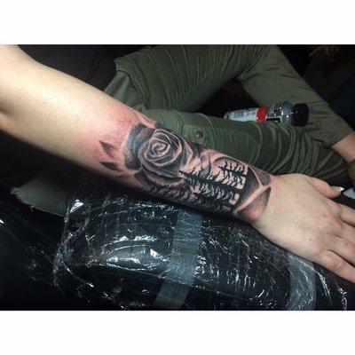 Custom tattoo /rose forest