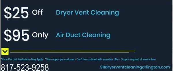 911 Dryer Vent Cleaning Arlington TX