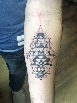 Geometric sacred geometry hamsa