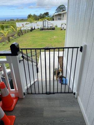 Outside patio dog gate (after)