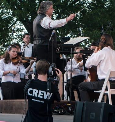 PACTV bringing the Plimouth Philharmonic live to viewers at the 4th of July concert in 2016