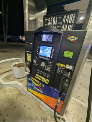 Gas pump view