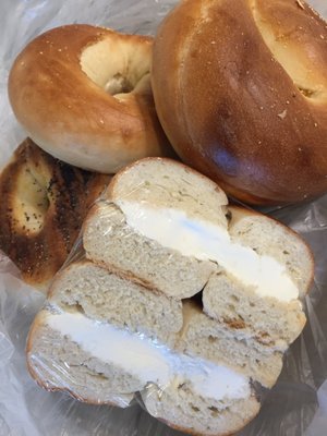 Bakery Bagels and Cream Cheese