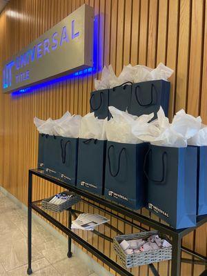 Appreciation goodie bags for our clients!