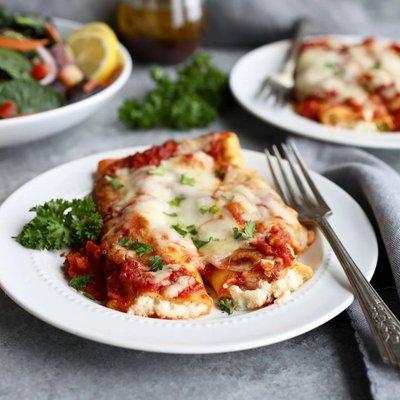 Baked Manicotti (vegetarian)