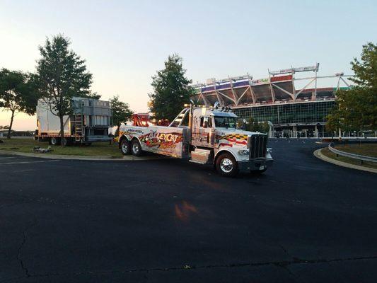 Another Day with Alleycat Towing & Recovery. This time, we're moving a mobile cell tower for one of our customers.