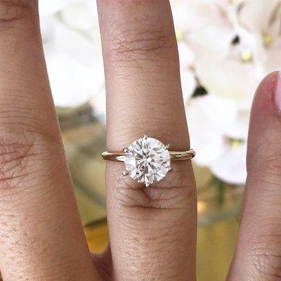 Solitaire Diamond Engagement Ring - Whisper Thin Band