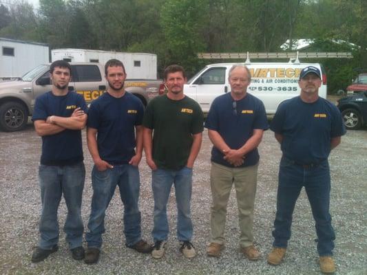 Airtech Heating and Air Conditioning's service technicians.