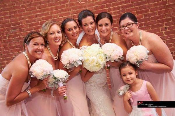 Polished brides and bridesmaids