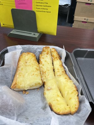 This is not Garlic Cheese bread just a bun with cheese on it