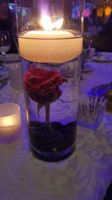 Beauty and the beast themed holiday dinner