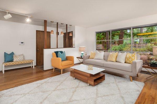 Mercer Island Mid Century Modern home stage