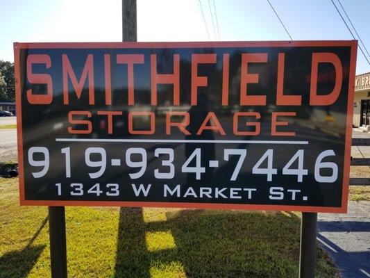 Look for our Smithfield Storage sign