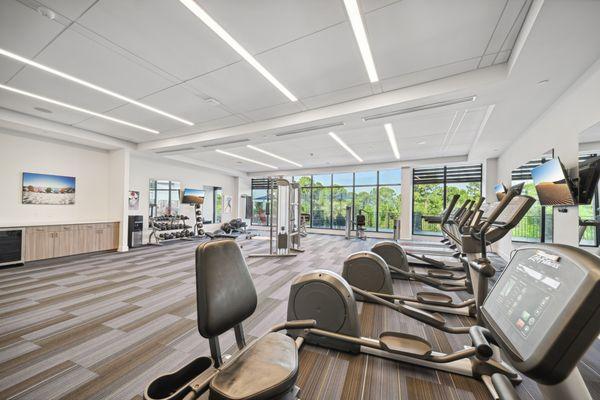 Bright and spacious fitness center