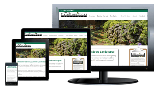 Web Design for Living Outdoors Landscape