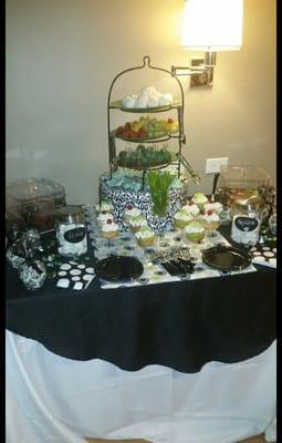 My dessert bar for birthday!  Andrea Tranice  slumber party done by soosoo tasty