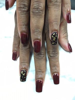 Acrylic Full Set with Art Design.                             By Lisa.