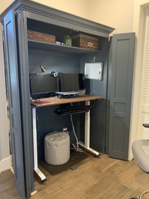 Hidden standing desk