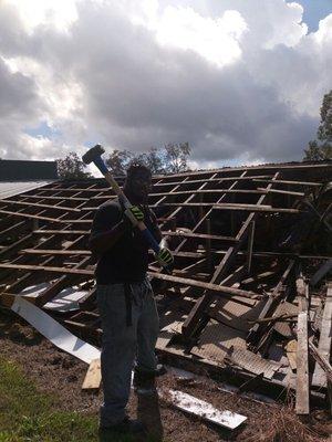 Storage building demolition and clean up